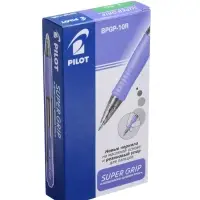 Ручка шариковая Pilot. Super Grip, автоматическая, синий стержень BPGP-10R-F (SG), узел 0.7 мм, на масляной основе, резиновый упор
