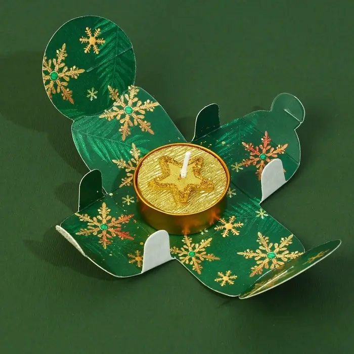 Свеча чайная &laquo;С Новым годом&raquo;, с предсказанием, d=4 см