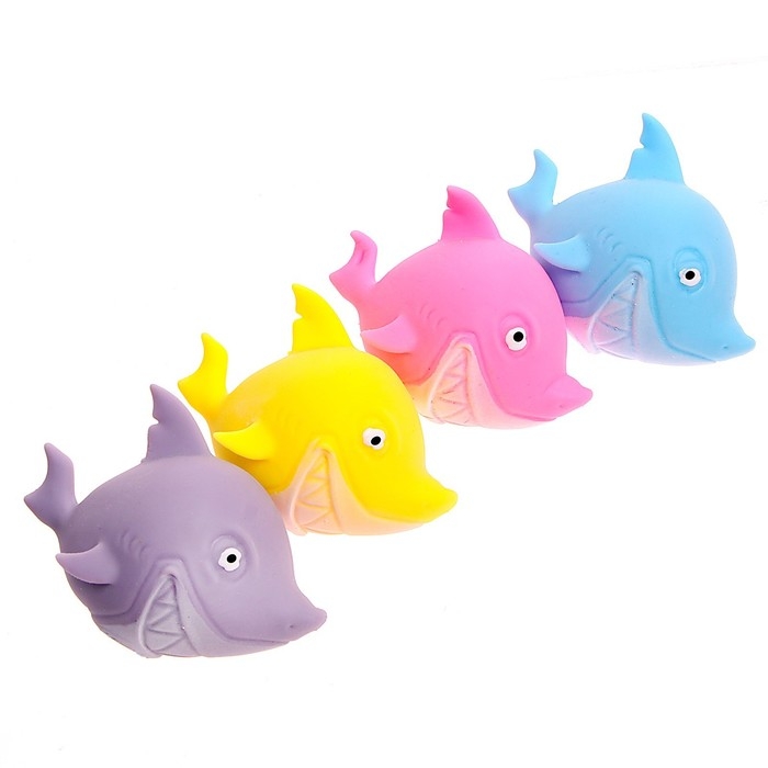 Мялка «Акула» с пастой, цвета МИКС Мялка «Акула» с пастой, цвета МИКС