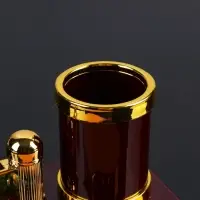 Набор настольный, органайзер 3 в 1 с визитницей, красное дерево