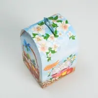 Коробка кондитерская складная, упаковка на Пасху &laquo;Вкусный Кулич&raquo;, 16.5&times;14.5&times;21 см