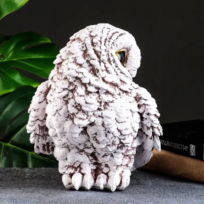 Фигурка гипс &laquo;Сова&raquo;, 22&times;25&times;25 см, бело-коричневая