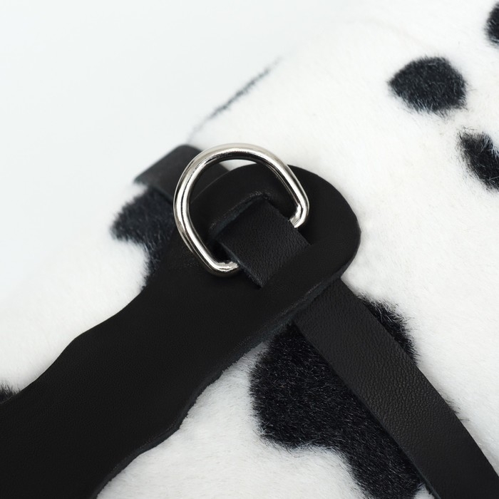 Шлейка кожаная однослойная Шлейка кожаная однослойная "Люкс", ОШ 26-34 см, ОГ 36-44 см, ширина 1,1 см, чёрная