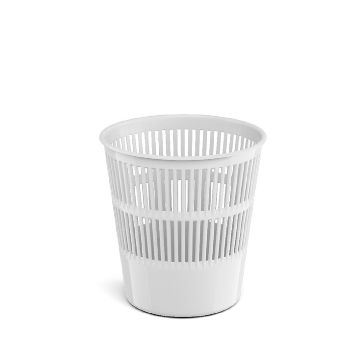 Корзина для бумаг ErichKrause Classic, 9 литров, сетчатая, пластиковая, белая Корзина для бумаг ErichKrause Classic, 9 литров, сетчатая, пластиковая, белая