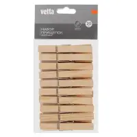 Набор прищепок тм VETTA, натуральное дерево, 20шт