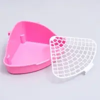 Туалет угловой для кроликов и хорьков "Пижон", 24 х 18 х 11 см, розовый Туалет угловой для кроликов и хорьков "Пижон", 24 х 18 х 11 см, розовый