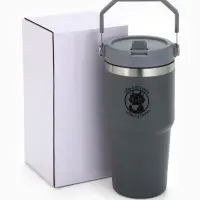 Термостакан с ручкой Coffee, 600 мл, серый