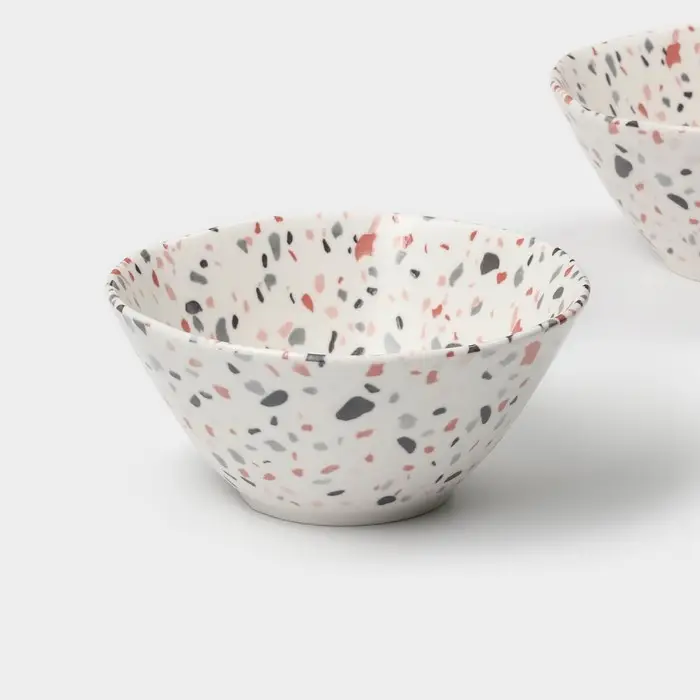 Салатники Magistro Terazzo, 700 мл, 16&times;7.4 см, набор 2 шт., фарфор, белые