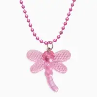Набор детских украшений "Выбражулька" стрекоза, 2 предмета: кулон, пусеты, цвет розовый