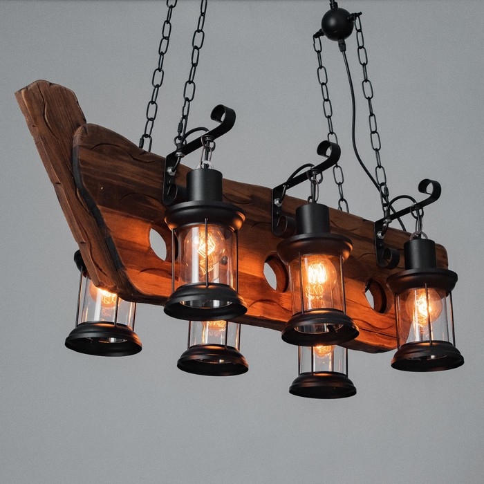 Люстра Люстра "Баркас" 6хЕ27 40Вт черный 90х100 см