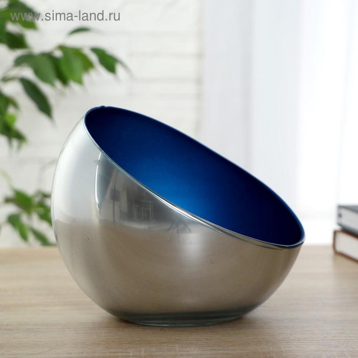 Ваза Ваза "Серебро/кобальт"d-19см h-17см