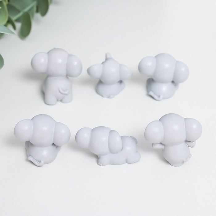 Сувенир полистоун Сувенир полистоун "Милые слоники" набор 6 шт. 2,9х3,2х2,4 см