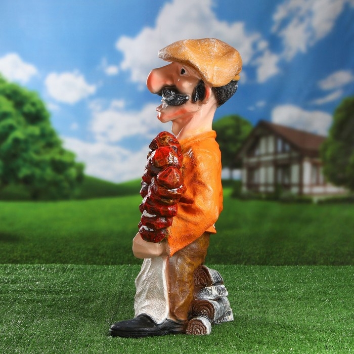 Садовая фигура  Садовая фигура "Шашлычник" подставка для шампуров, 55х44см