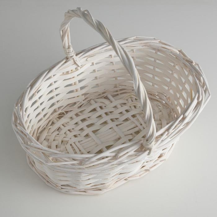 Корзина плетеная, ива, 30х21х12х25 см, белый Корзина плетеная, ива, 30х21х12х25 см, белый