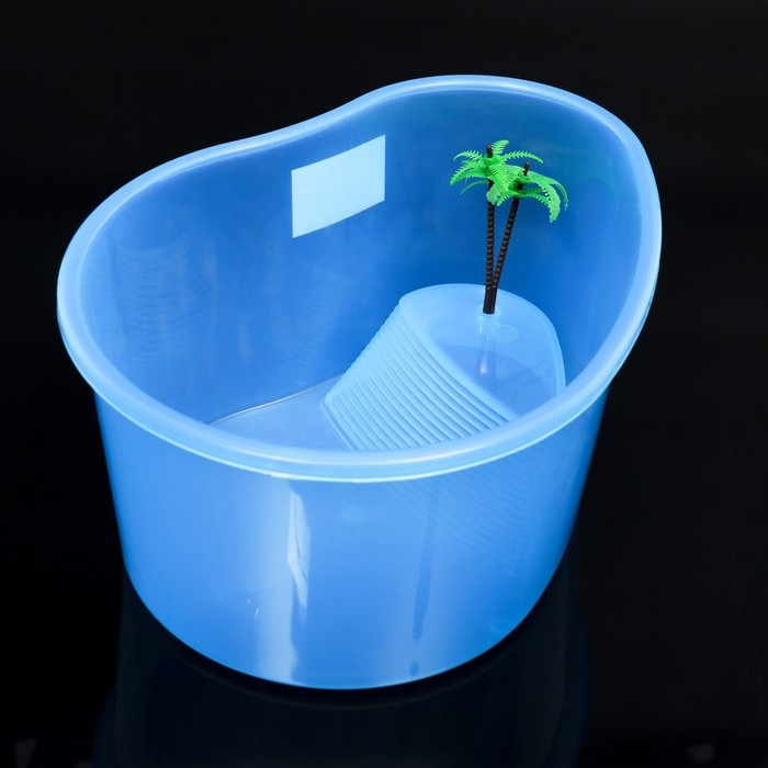 Отсадник для черепах  Отсадник для черепах "Лагуна" с пальмой, 26 х 20 х 13 см