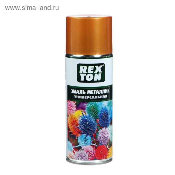 Эмаль металлик REXTON, универсальная, золото, аэрозоль, 520 мл Эмаль металлик REXTON, универсальная, золото, аэрозоль, 520 мл