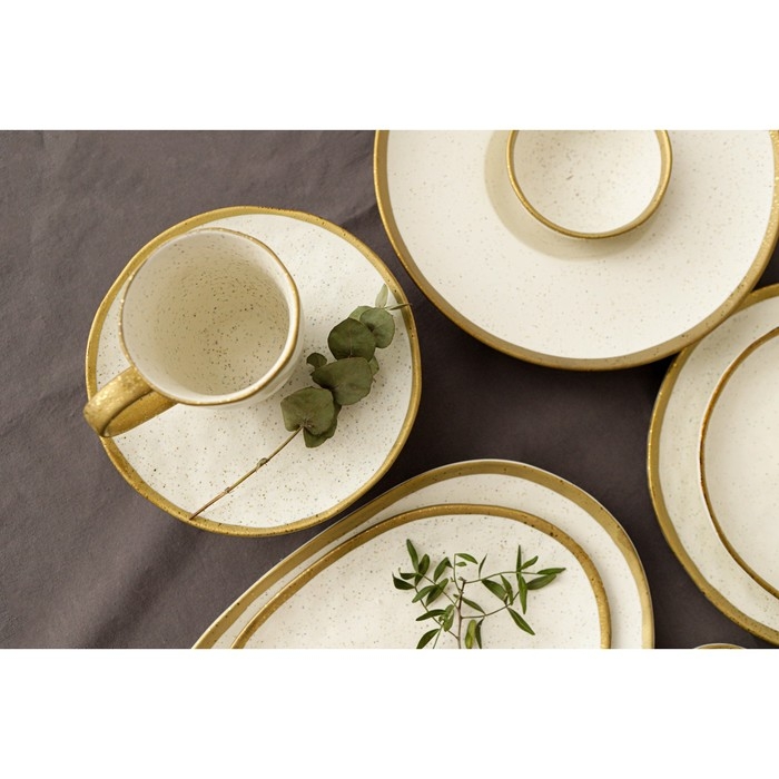 Блюдце фарфоровое Magistro Poursephona, d=16 см, цвет белый Блюдце фарфоровое Magistro Poursephona, d=16 см, цвет белый