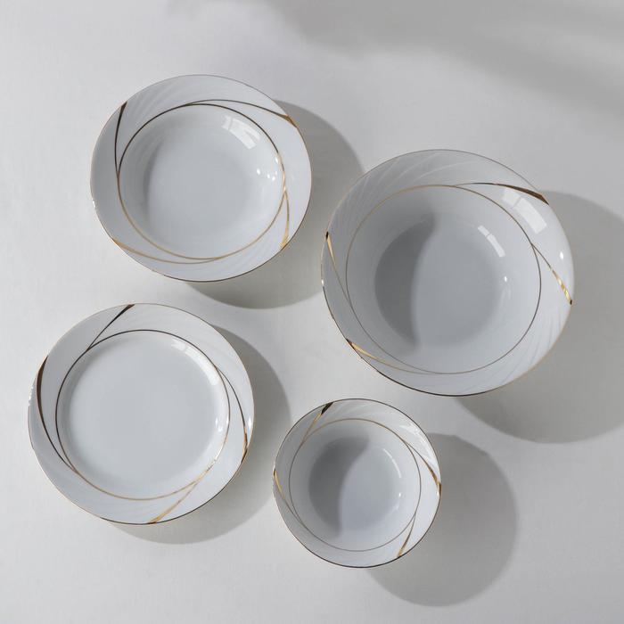 Сервиз столовый фарфоровый «Бомонд», 37 предметов, 2 вида тарелок Сервиз столовый фарфоровый «Бомонд», 37 предметов, 2 вида тарелок