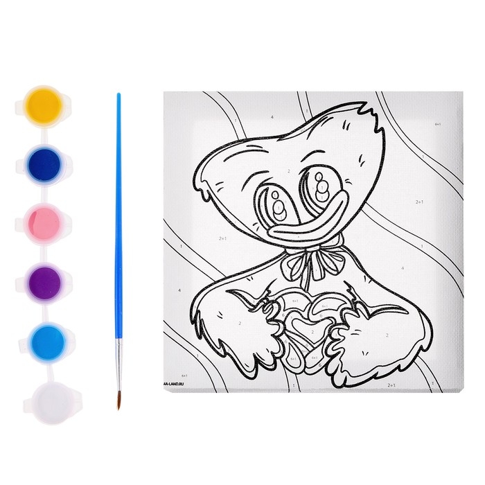 Картина по номерам для детей «Мягкий дружок», 15 х 15 см Картина по номерам для детей «Мягкий дружок», 15 х 15 см