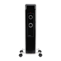 Обогреватель Centek CT-6222-7, масляный, напольный, 1500 Вт, 15 м², 7 секций, бело-чёрный