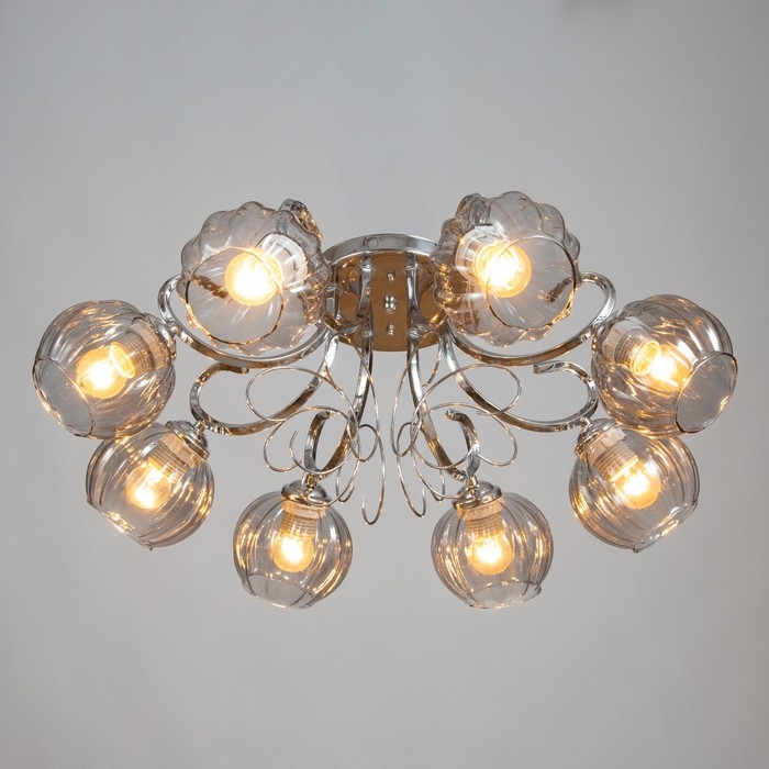 Люстра Люстра "Эшли" 8х40Вт Е27 Хром 67х67х22см