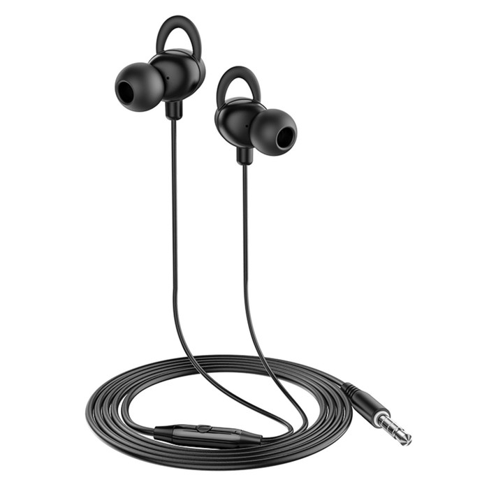 Наушники Hoco M103, проводные, вакуумные, микрофон, 1.2 м, чёрные Наушники Hoco M103, проводные, вакуумные, микрофон, 1.2 м, чёрные