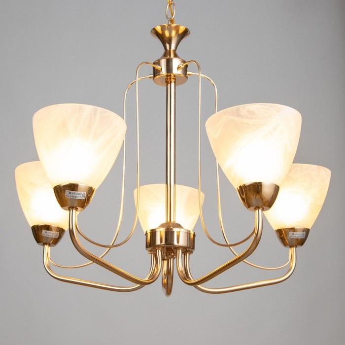 Люстра Люстра "Амелия" 5х60Вт Е27 Золото 59х59х100(60)см