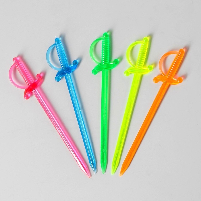 Шпажки для канапе «Шпага», набор 50 шт., 8 см, цвета МИКС Шпажки для канапе «Шпага», набор 50 шт., 8 см, цвета МИКС