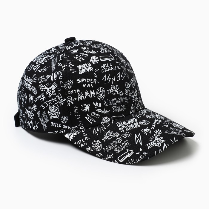 Кепка мужская MINAKU с надписями, цвет чёрный, р-р 58 Кепка мужская MINAKU с надписями, цвет чёрный, р-р 58