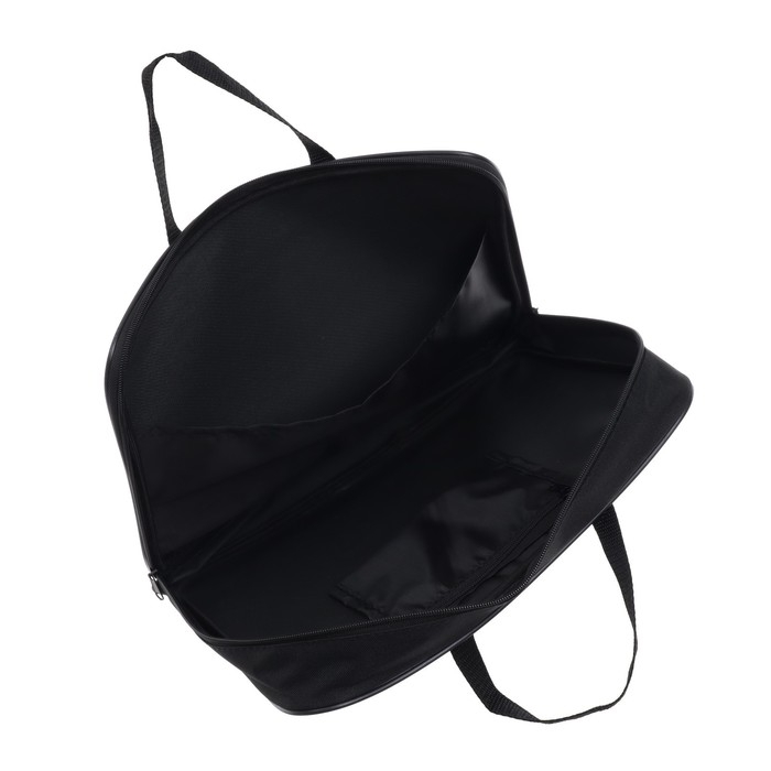 Папка с ручками текстильная А4, 370 х 290 х 50 мм, Calligrata, 1С15 Папка с ручками текстильная А4, 370 х 290 х 50 мм, Calligrata, 1С15 "Кингисепп", внешний/внутренний карман, чёрная