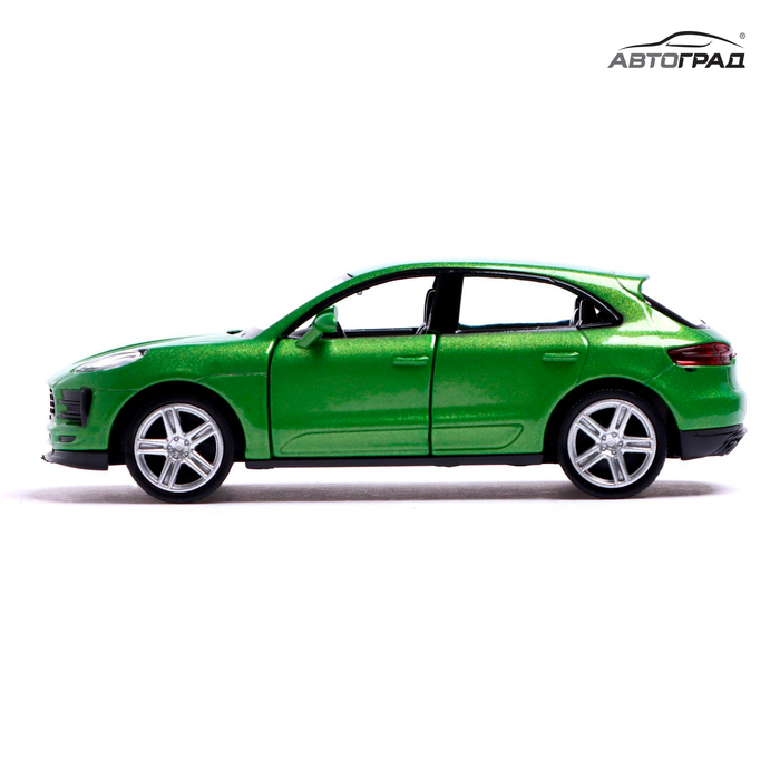 Машина металлическая PORSCHE MACAN S, 1:32, открываются двери, инерция, цвет зелёный Машина металлическая PORSCHE MACAN S, 1:32, открываются двери, инерция, цвет зелёный