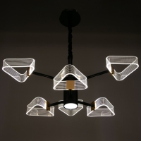 Люстра 1702/6 LED 124Вт 3000-6000К черный 64х64х50 см BayerLux