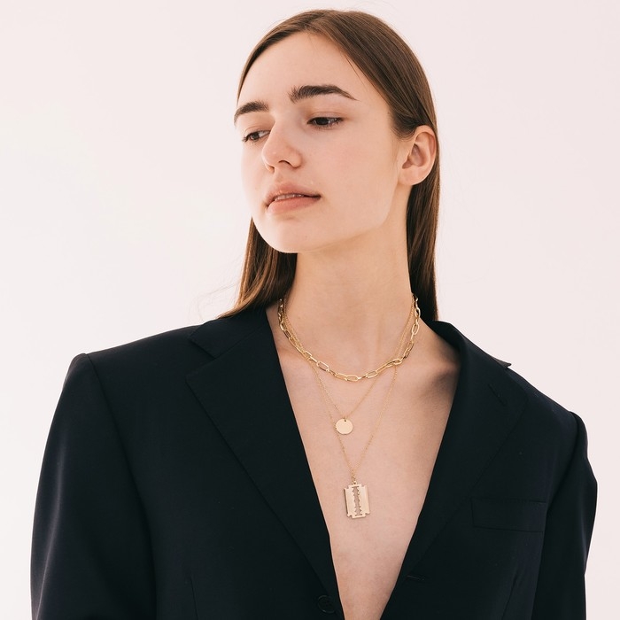 Кулон «Цепь» бритва с диском, цвет золото, 60 см Кулон «Цепь» бритва с диском, цвет золото, 60 см