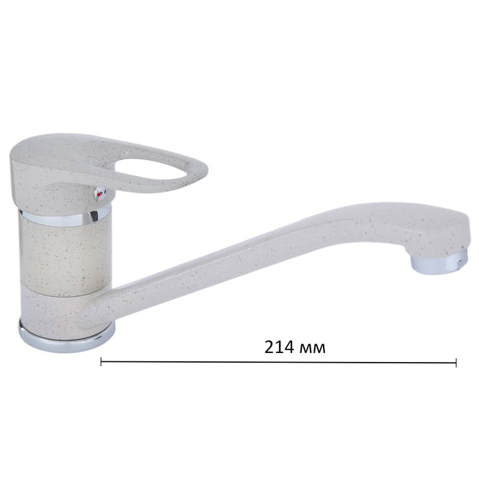 Смеситель для кухни Accoona A4130E, однорычажный, бежевый, глянец Смеситель для кухни Accoona A4130E, однорычажный, бежевый, глянец