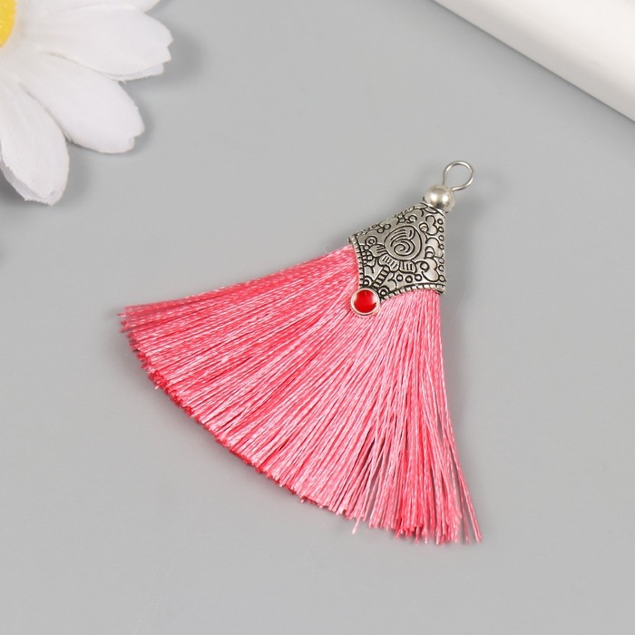 Декор для творчества текстиль Декор для творчества текстиль "Кисть Восток" коралл набор 2 шт 1,6х4,5 см