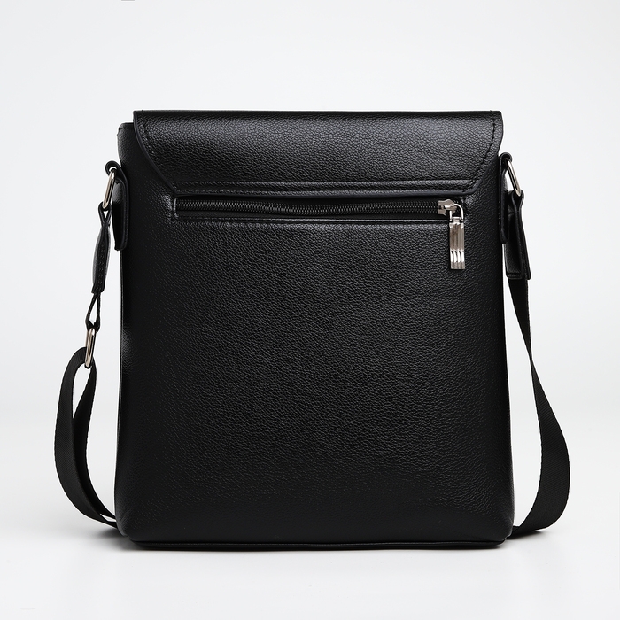 Сумка мужская через плечо TEXTURA, наружный карман, цвет чёрный Сумка мужская через плечо TEXTURA, наружный карман, цвет чёрный