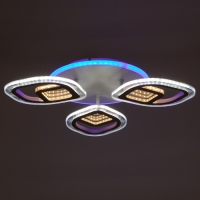 Люстра с ПДУ 1146/3WT LED 81Вт 3000-6000К+подсветка основания диммер белый 50х50х9 см BayerLux 52507