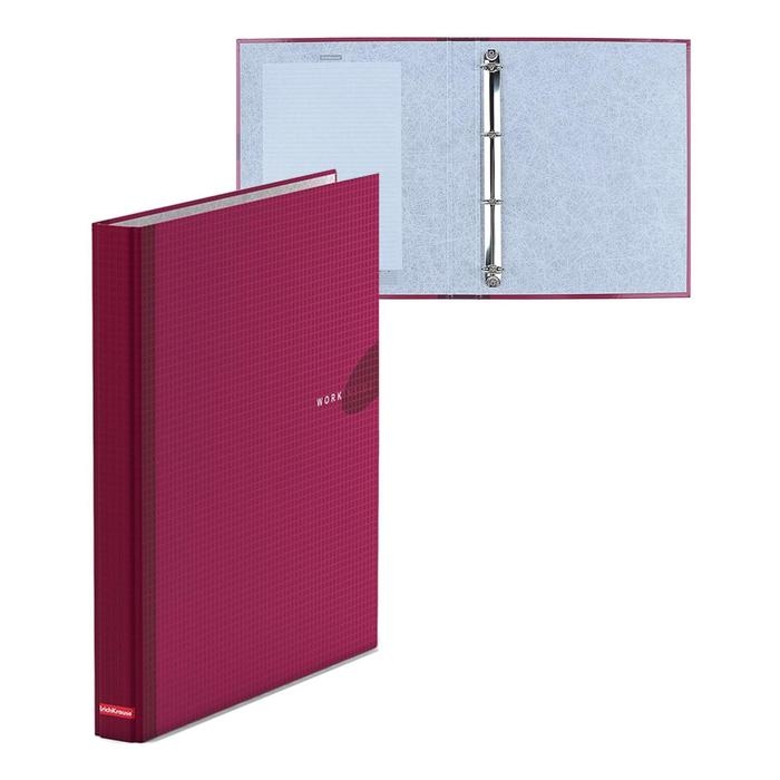 Папка на 4 кольцах А4, ErichKrause Work inside, 35 мм, 1750 мкм, ламинированная, твердая обложка, бордовая Папка на 4 кольцах А4, ErichKrause Work inside, 35 мм, 1750 мкм, ламинированная, твердая обложка, бордовая