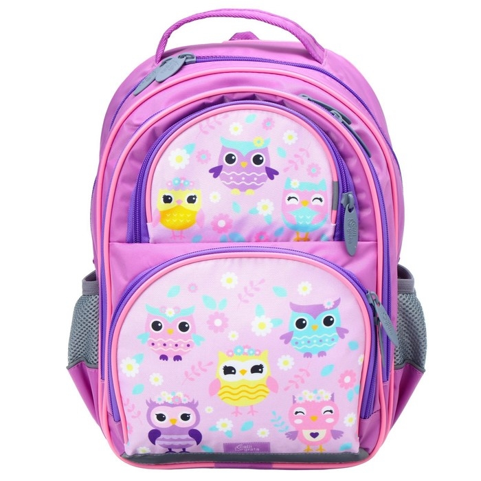 Рюкзак школьный, 36 х 23 х 13 см, эргономичная спинка, Calligrata П Рюкзак школьный, 36 х 23 х 13 см, эргономичная спинка, Calligrata П "Совушка", сиреневый