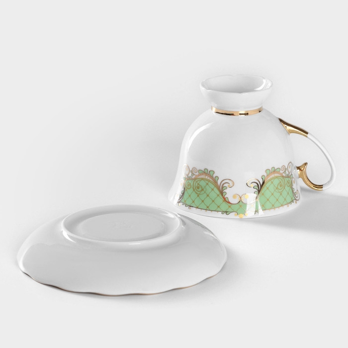 Чайная пара фарфоровая «Симфония», 300 мл, блюдце 15 см Чайная пара фарфоровая «Симфония», 300 мл, блюдце 15 см