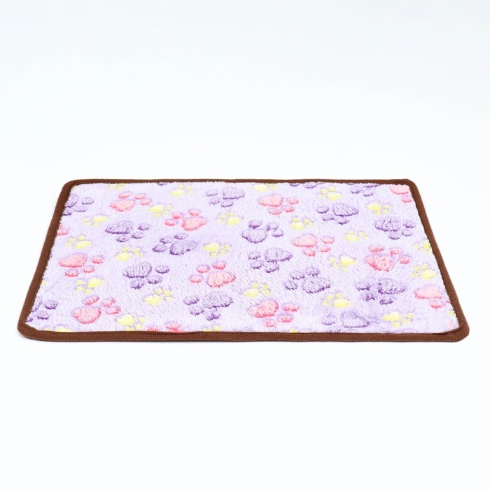 Коврик для отдыха животных, двусторонний (флис+ротанг), 40 х 30 см, сиреневый Коврик для отдыха животных, двусторонний (флис+ротанг), 40 х 30 см, сиреневый