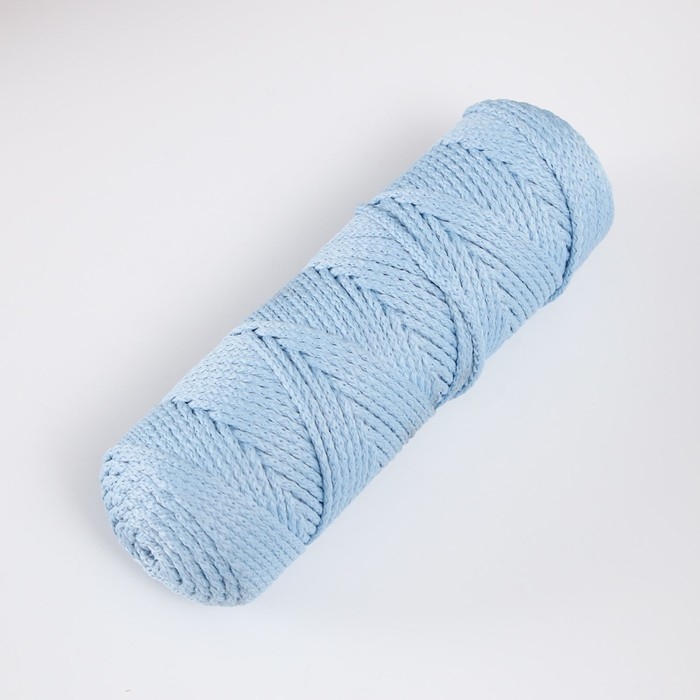 Шнур для вязания "Классик" без сердечника 100% полиэфир ширина 4мм 100м (светло-голубой)