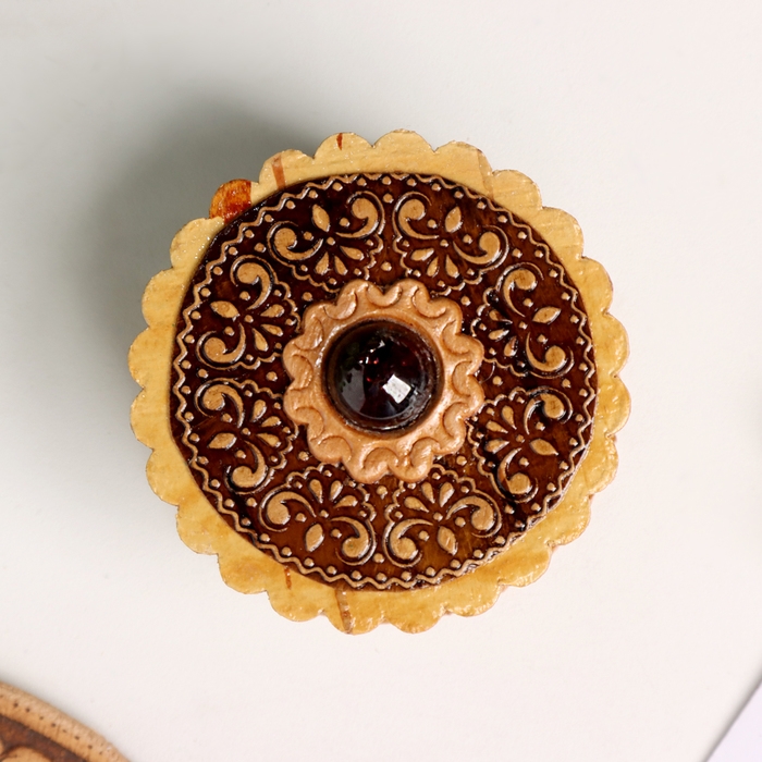 Шкатулка, с натуральным камнем, 40 х 25 мм, береста Шкатулка, с натуральным камнем, 40 х 25 мм, береста