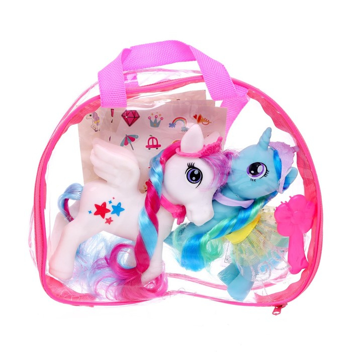 Набор игровой «Пони», 2 шт., с аксессуарами Набор игровой «Пони», 2 шт., с аксессуарами