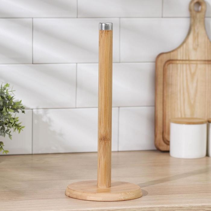 Держатель для бумажных полотенец Доляна «Bamboo», 14×32 см Держатель для бумажных полотенец Доляна «Bamboo», 14×32 см
