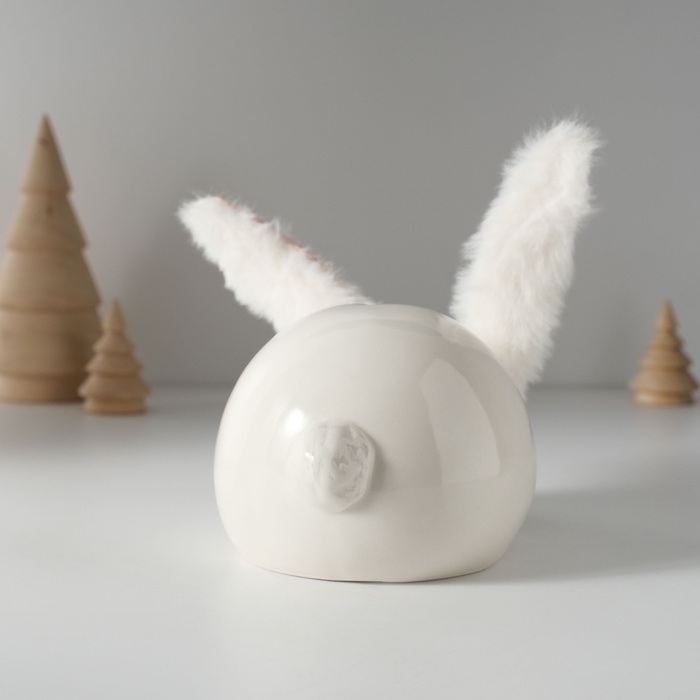 Копилка керамика Копилка керамика "Румянный кролик с мягкими ушками" 8,8х13,2х7 см