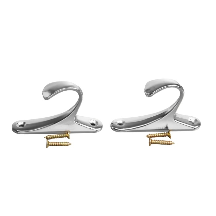 Крючок для штор KS101 CAPPIO, однорожковый, цвет хром,2 шт Крючок для штор KS101 CAPPIO, однорожковый, цвет хром,2 шт