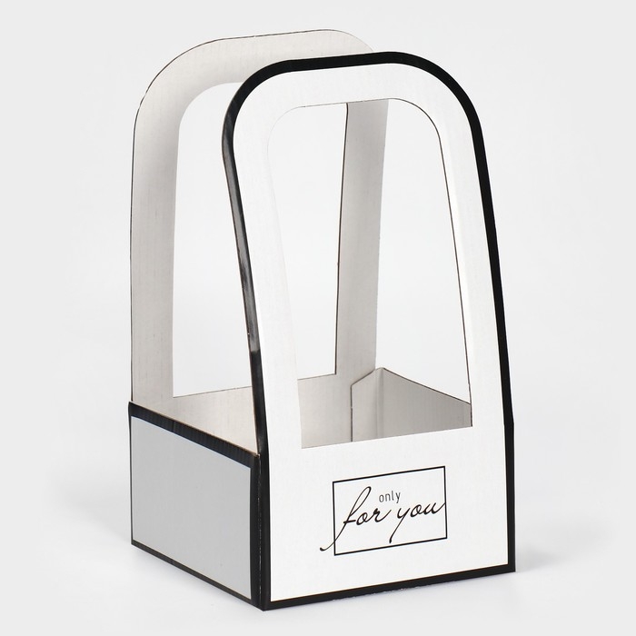 Коробка-переноска для цветов «For you», 12 × 12 × 22 см Коробка-переноска для цветов «For you», 12 × 12 × 22 см