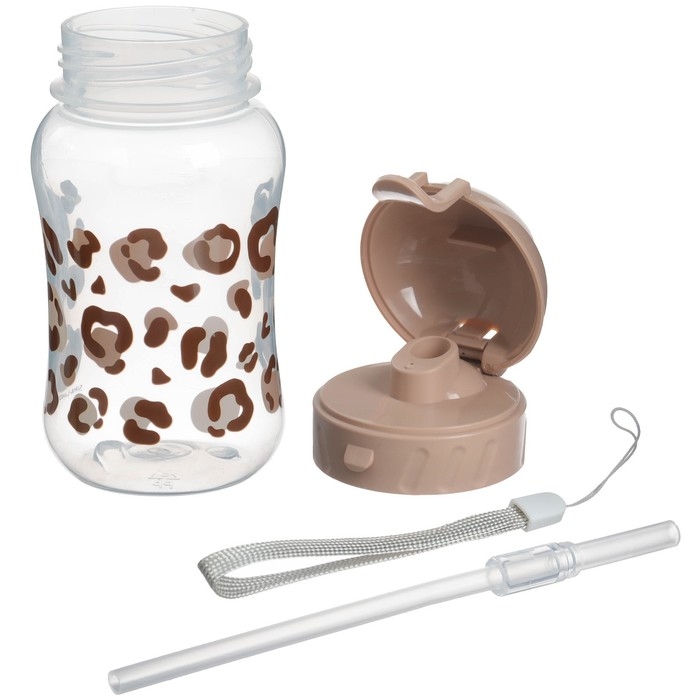 Поильник-непроливайка с трубочкой,от 9 мес., 270 мл., «Леопард», M&B Поильник-непроливайка с трубочкой,от 9 мес., 270 мл., «Леопард», M&B