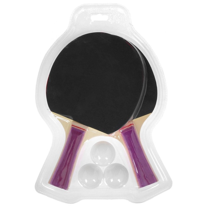 Набор для настольного тенниса BOSHIKA Championship: 2 ракетки, 3 мяча, 2 звезды Набор для настольного тенниса BOSHIKA Championship: 2 ракетки, 3 мяча, 2 звезды